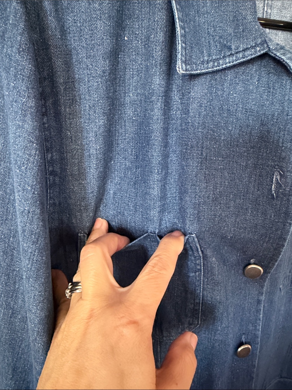 Charter Club Light Blue Denim Blazer - Picture 4 of 9